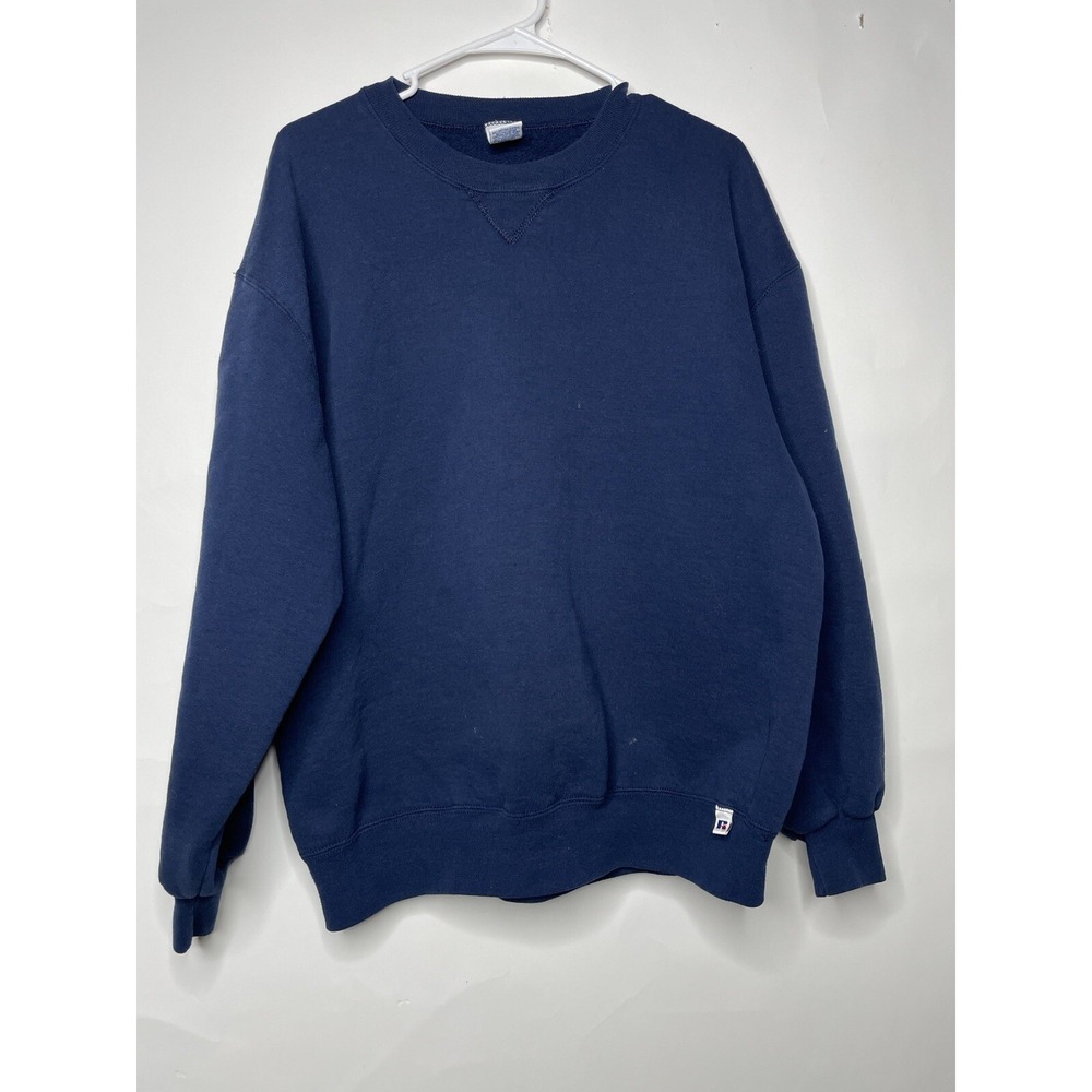 Vintage Russell Athletic Sweatshirt Size XL‎ Made In USA Blue Essential